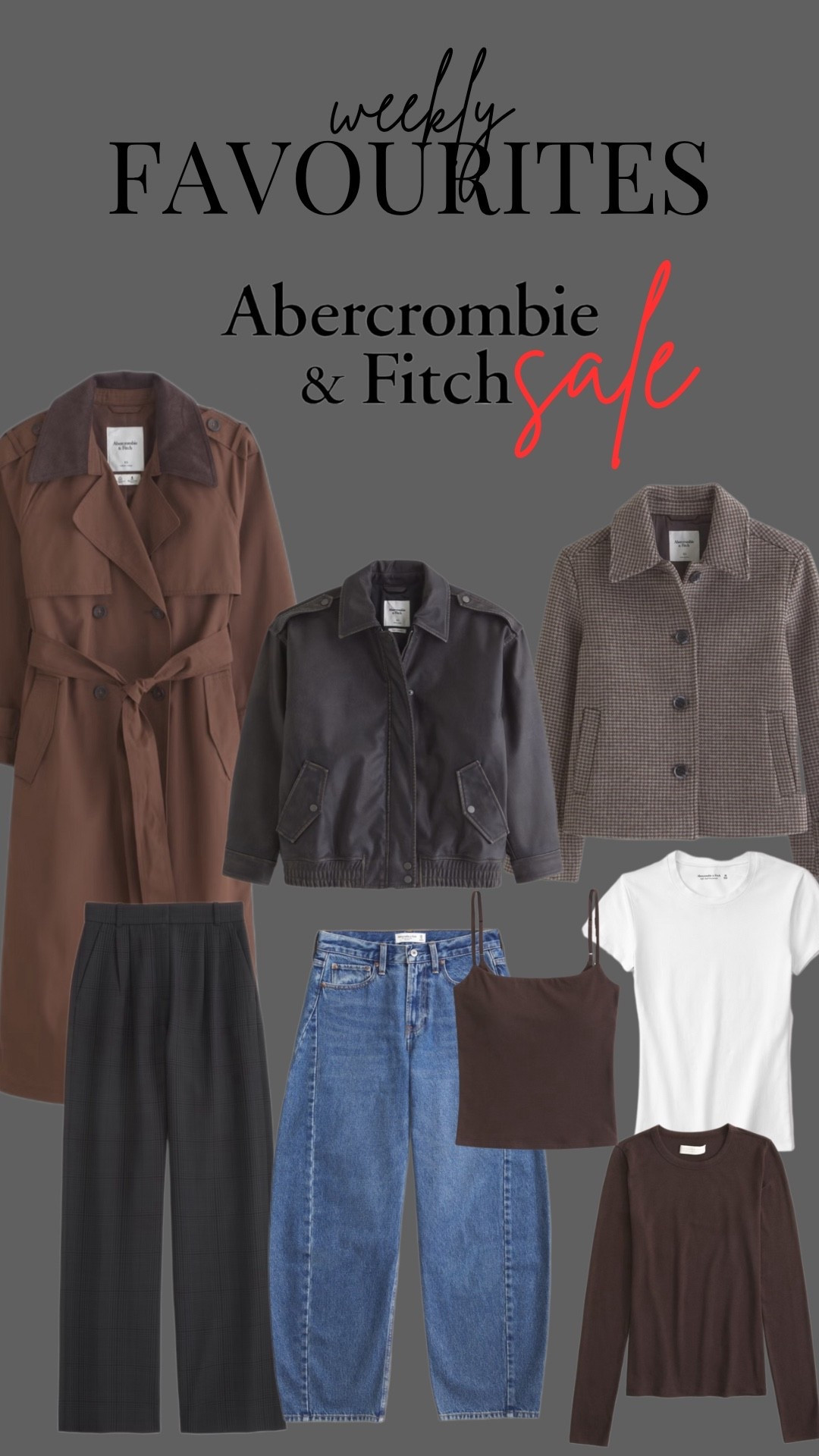 Abercrombie have 20% off everything, so here are my weekly favourites ‘AFXLTK’ for discount 

#LTKautumn #LTKuk #LTKxAF