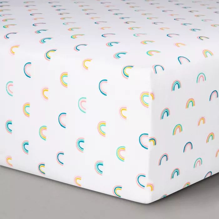 Fitted Crib Sheet Rainbows - Cloud Island™ | Target