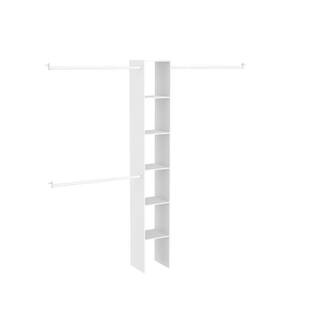 ClosetMaid 12 in. W White Custom Organizer Wood Closet System-7033 - The Home Depot | The Home Depot