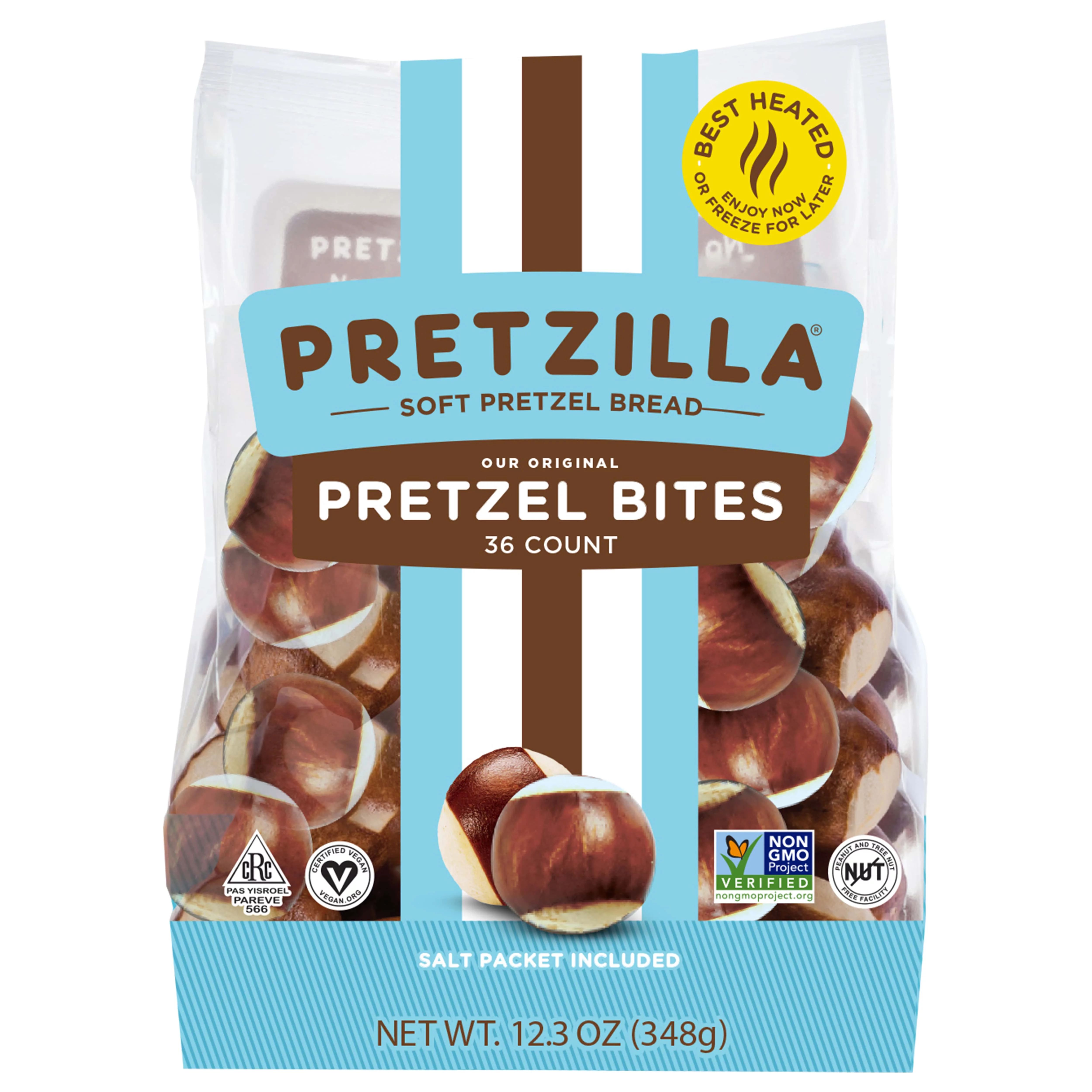 Pretzilla Soft Pretzel Bites, Non-GMO, Vegan, Kosher, 12.3 oz | Walmart (US)