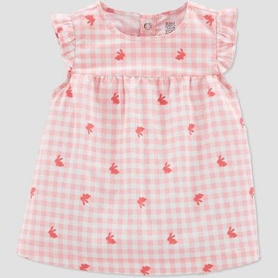 Baby Girls' Gingham Bunny Romper - Just One You® made by carter's Pink | Target
