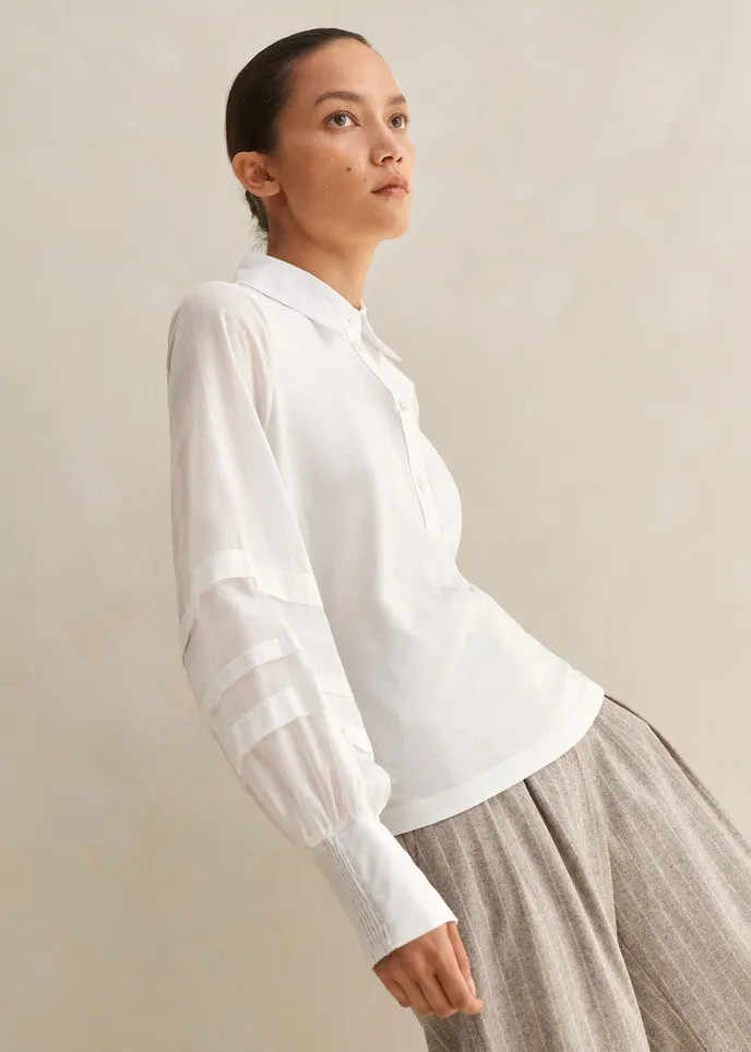 Statement Balloon Sleeve Layering Shirt | ME+EM US