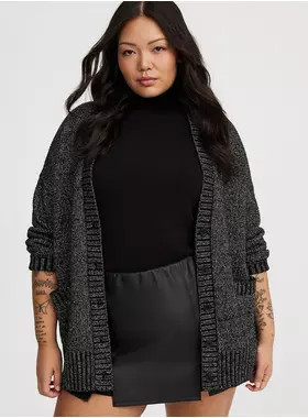 Metallic Boyfriend Cardigan | Torrid (US & Canada)