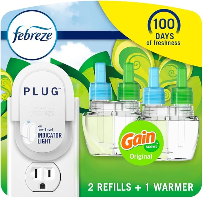 Febreze Plug-In Air Freshener, Odor-Fighting Scented Oil Starter Kit, Air Fresheners for Home, Ba... | Amazon (US)