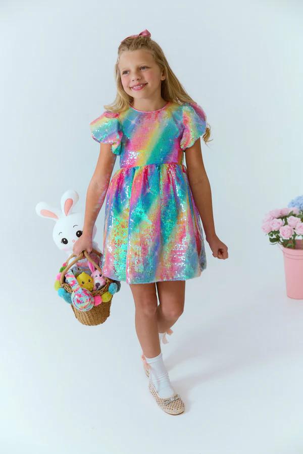 Shimmer Rainbow Sequin Dress | Lola + The Boys