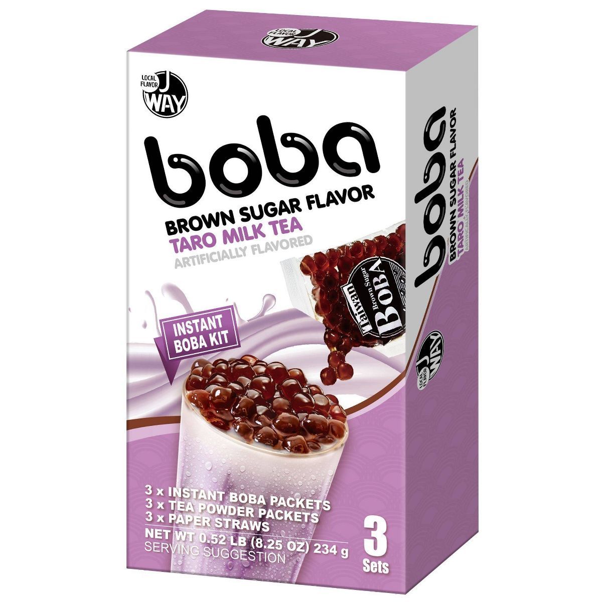 J Way, Instant Boba Kit, Taro Milk Tea Fruit Tea Variety - 8.25oz | Target