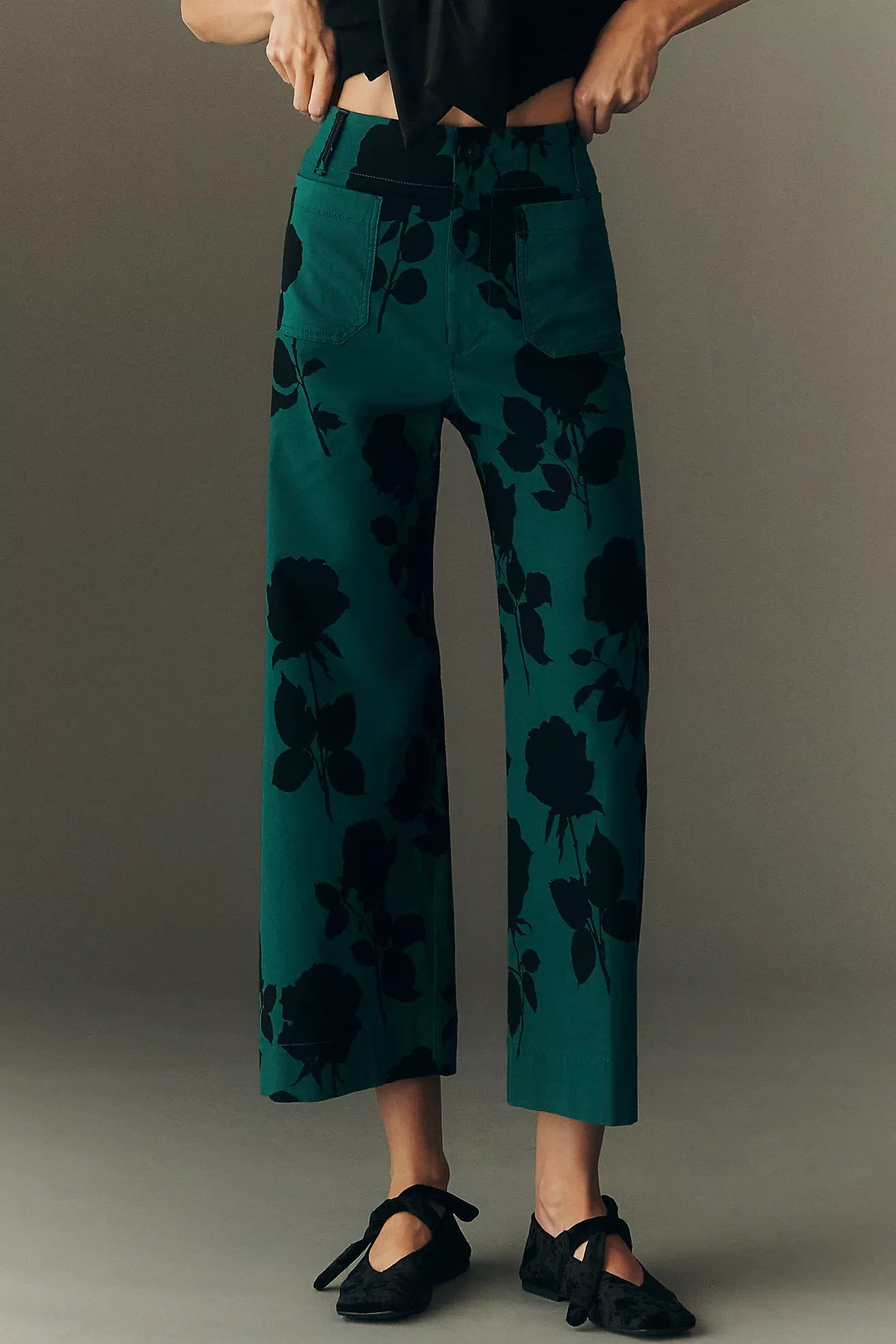 The Colette Magic Fabric Crop Wide-Leg Pants by Maeve | Anthropologie (US)