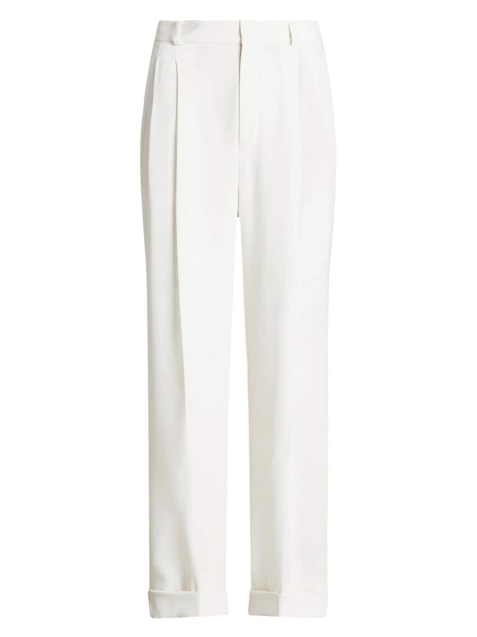 Satin Straight-Fit Trousers | Saks Fifth Avenue