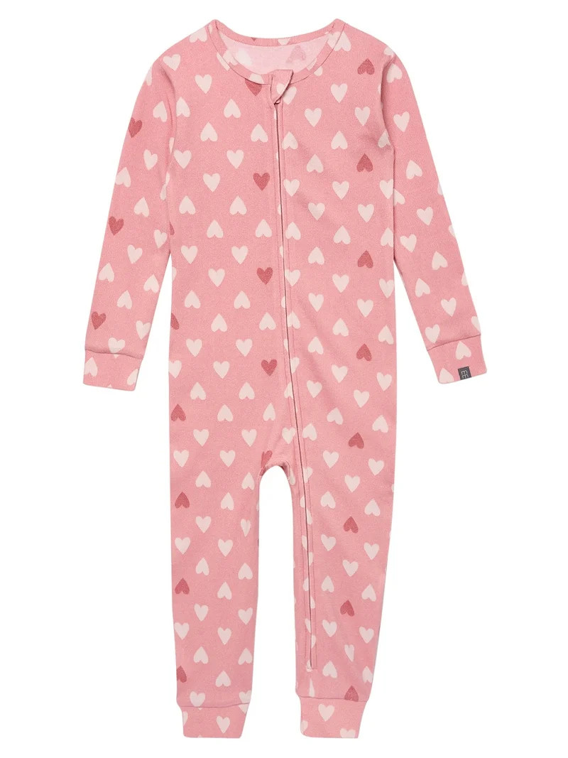 Modern Moments by Gerber Toddler Valentine´s Day One-Piece Pajama, Sizes 12M-5T | Walmart (US)