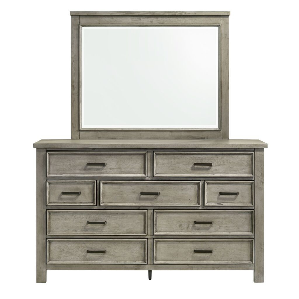 Damen Dresser and Mirror Set In Drift Grey | 1stopbedrooms