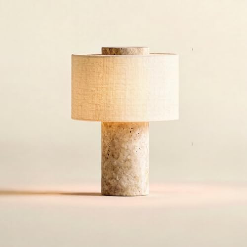 BSOD Travertine Lamp, Rechargeable 10 Inch Stone Table Lamp Marble Wabi Sabi Light Fixture Cordle... | Amazon (US)