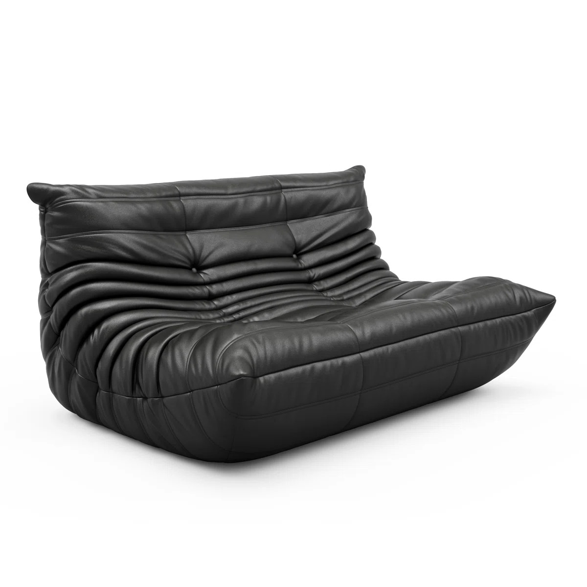 Armless Large Faux Leather 2-Seat Bean Bag Sofa Comfy Lazy Floor Sofa | Wayfair North America