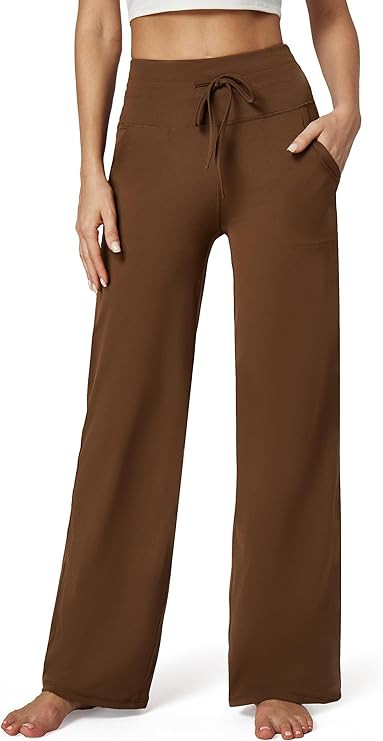 IUGA Wide Leg Yoga Pants for Women Sweatpants with Pockets Yoga Pants Flare Lounge Pants Loose Hi... | Amazon (US)