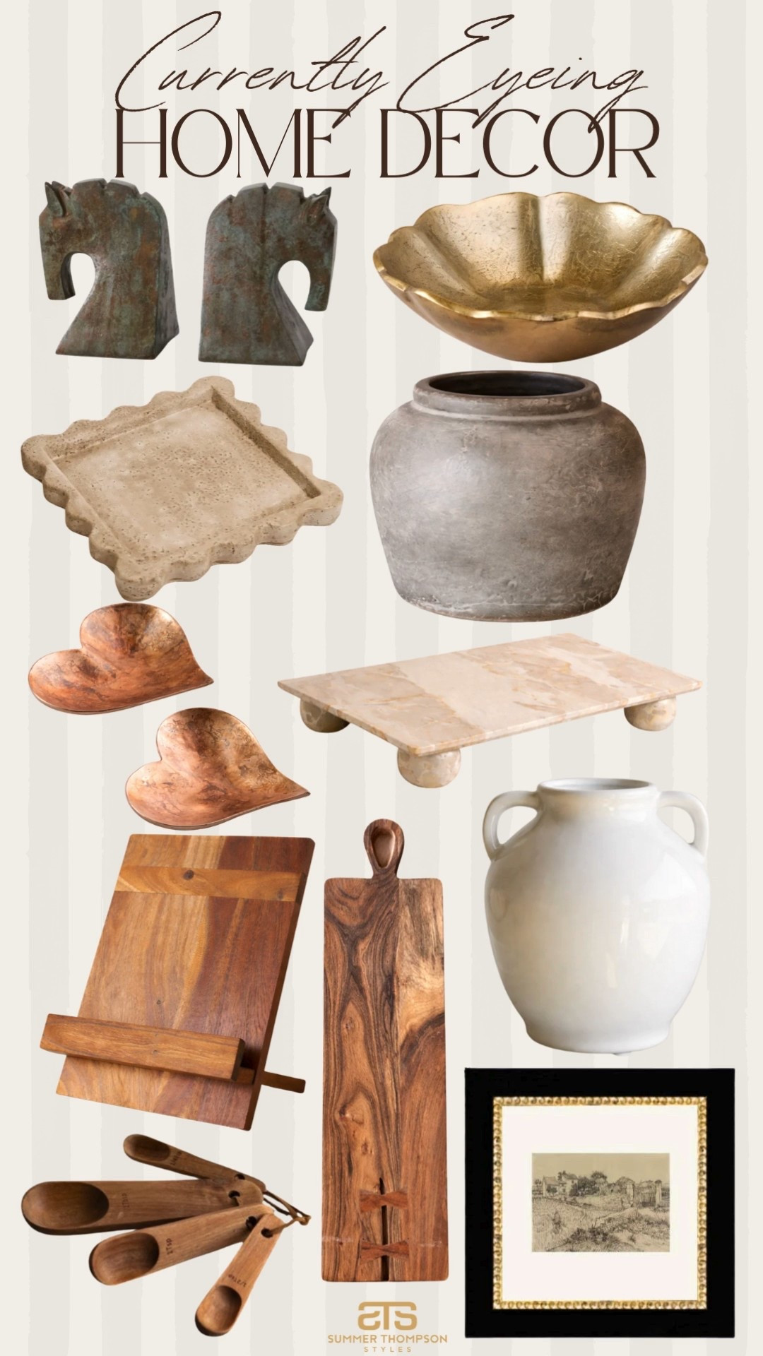 Home decor accents that I am currently eyeing! 

Wood ceramic vase tray scallop copper marble tray trending best sellers neutral 

#LTKHome #LTKSeasonal