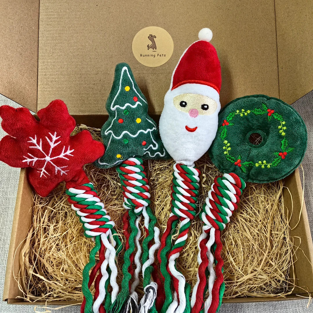 Dog Christmas Gift Toy Box With Natural Cotton Rope for Dog Lovers / Christmas Pet Gifts / Christ... | Etsy (US)