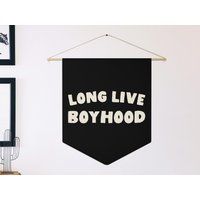 Long Live Boyhood Bold Pennant Banner | Flag Wall Art Banner, Boys Room Decor, Nursery Or Play Decor | Etsy (US)