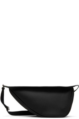 The Row - Black Large Slouchy Banana Shoulder Bag | SSENSE