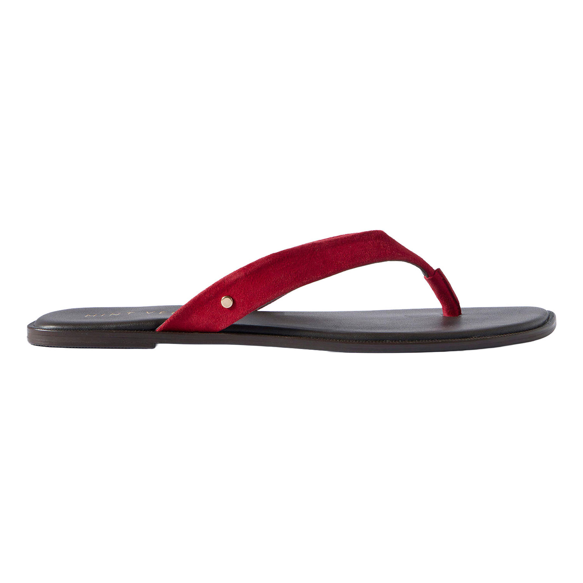 MINT VELVET Lula Suede Flip Flops - Red | Brown Thomas (IE)