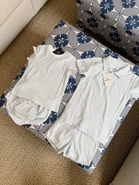 The cutest little boy striped cotton sets for spring and summer

#LTKbaby #LTKkids