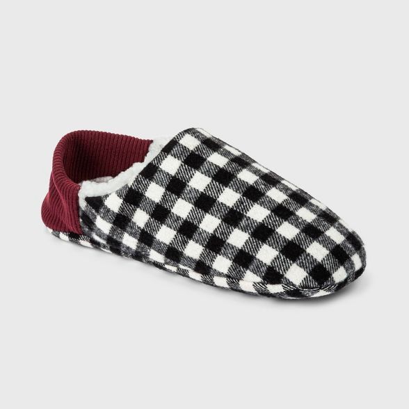 Adult Buffalo Check Plaid Sherpa Lined Pull-On Slipper Socks with Huggable Heel & Grippers - Wond... | Target