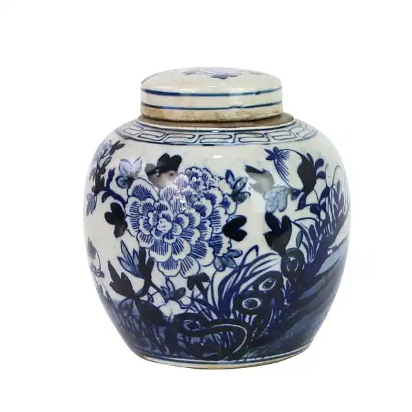 Blue And White Mini Jar Flower Blossom | Bed Bath & Beyond