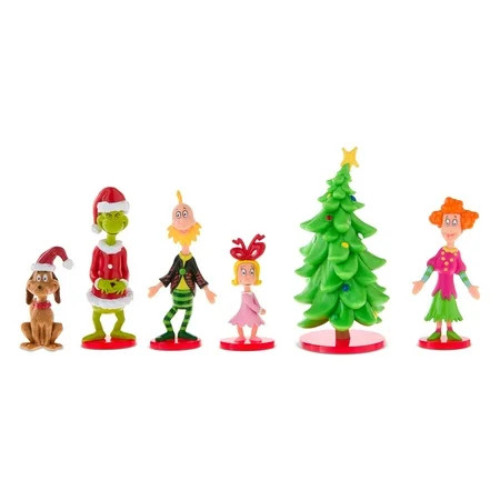 Dr. Seuss', "The Grinch Who Stole Christmas", 6 Piece Collectible Figurine Set, Vinyl, 4-6 inches... | Walmart (US)