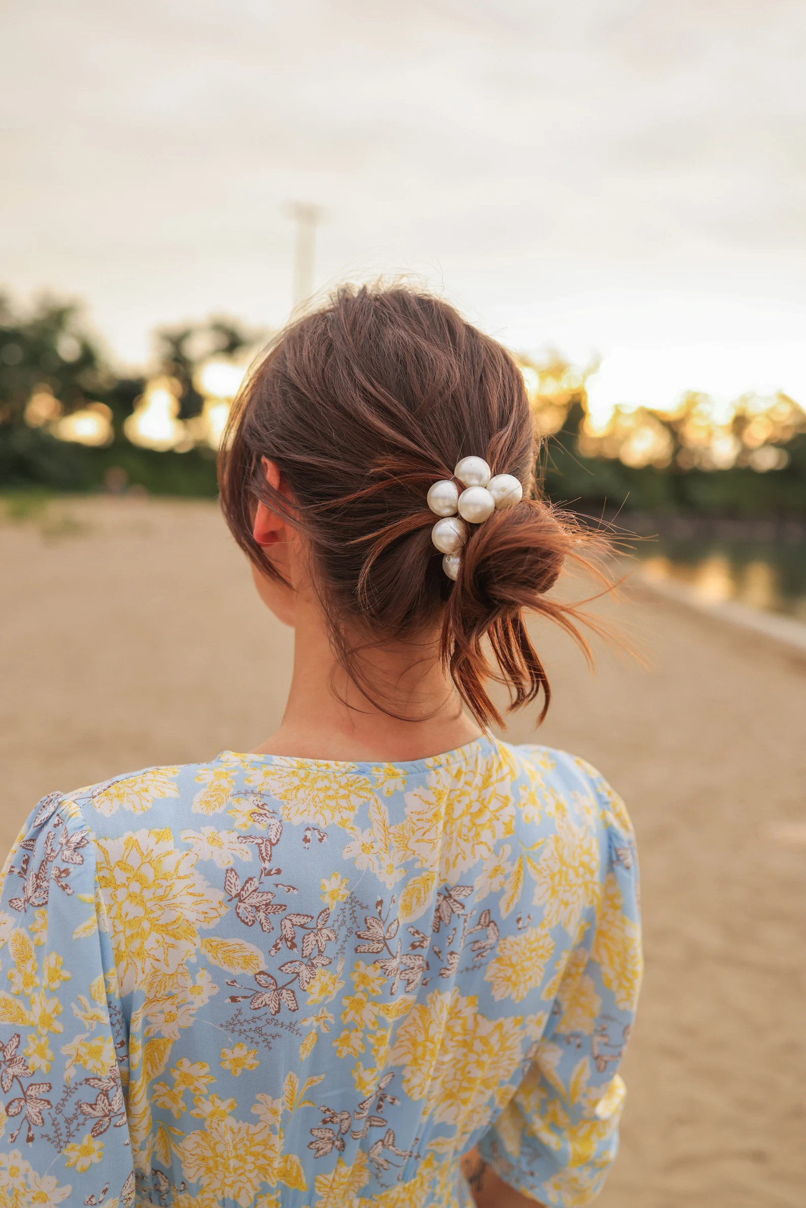 Large Pearl Ponytail Hair Tie Pearl Scrunchies Pearl Bun - Etsy | Etsy (US)