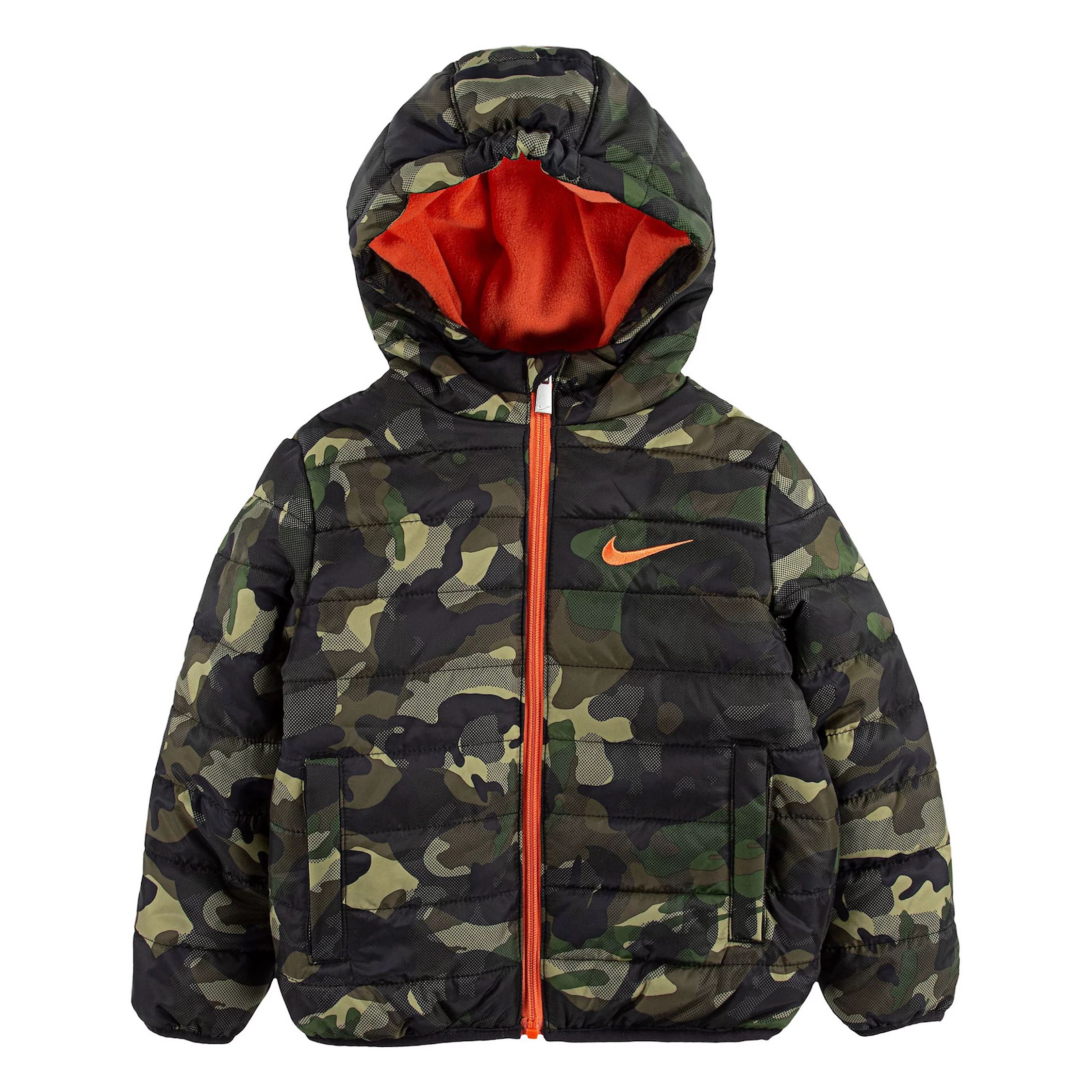 Toddler Boy Nike Quilted Camouflaged Hooded Puffer Midweight Jacket | Kohl's