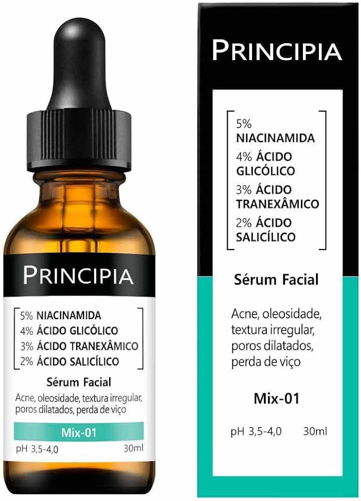 Sérum Principia Mix-01 (5% Niacinamida + 4% Glicólico + 3% Tranexâmico + 2% Salicílico) | Amazon (BR)