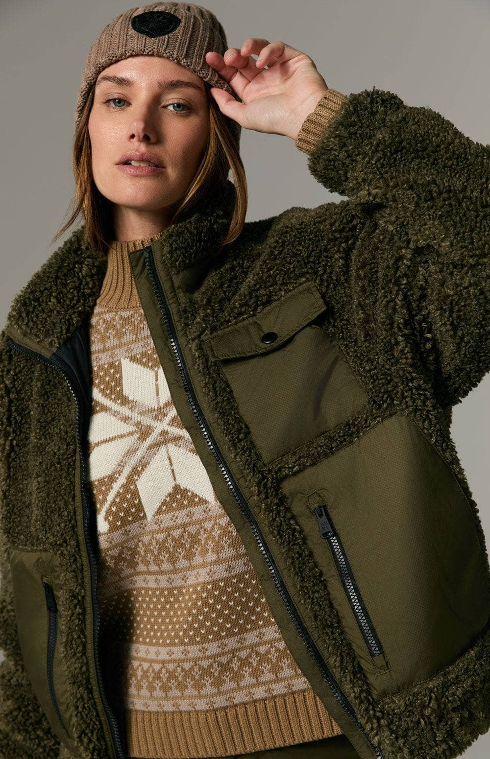 Noelle II Shearling Jacket | Dark Moss | Alp N Rock