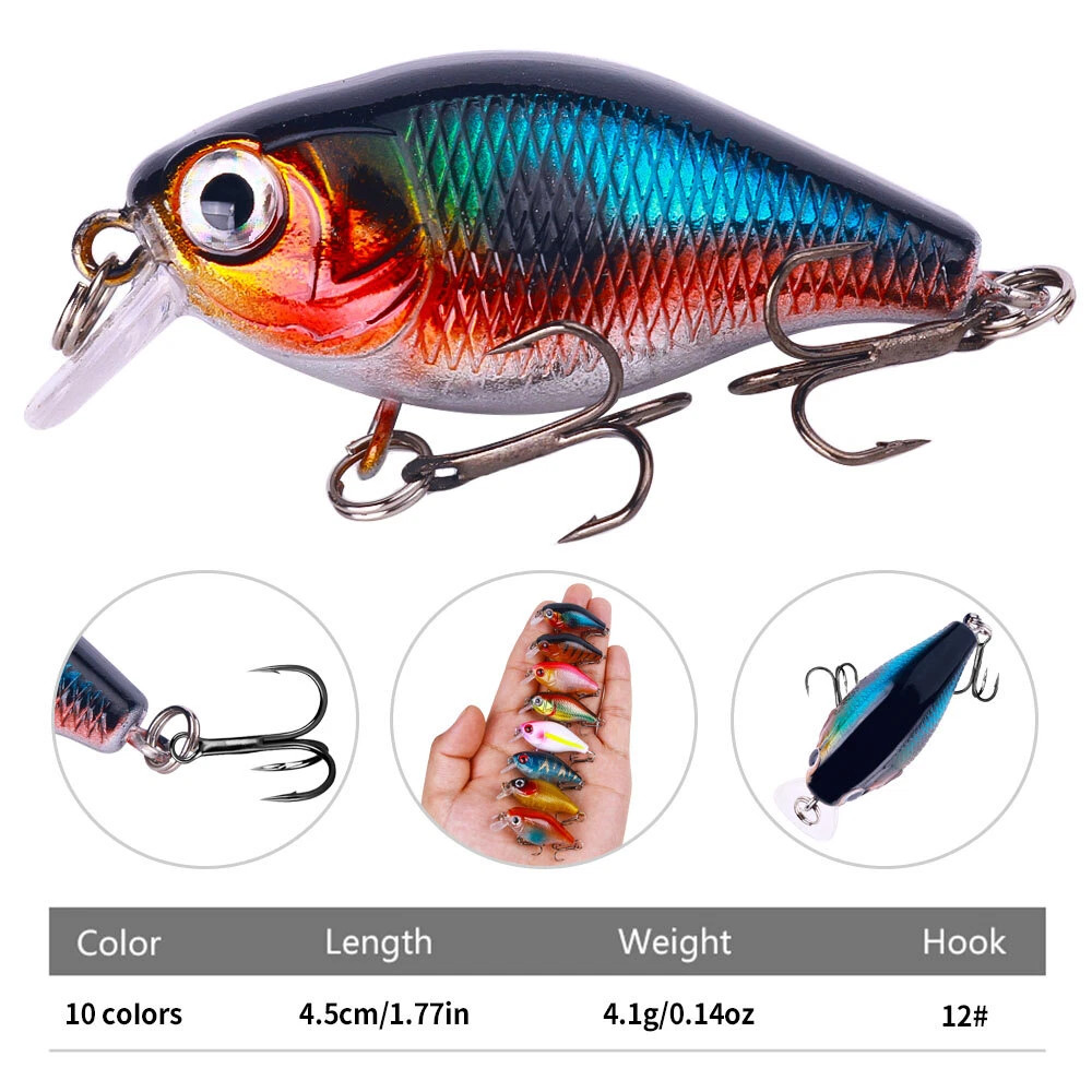 10PCS Fishing Lures Crankbait Minnow 4.5cm/4g Trolling Hard Bait Crank Bait USA | eBay | eBay US