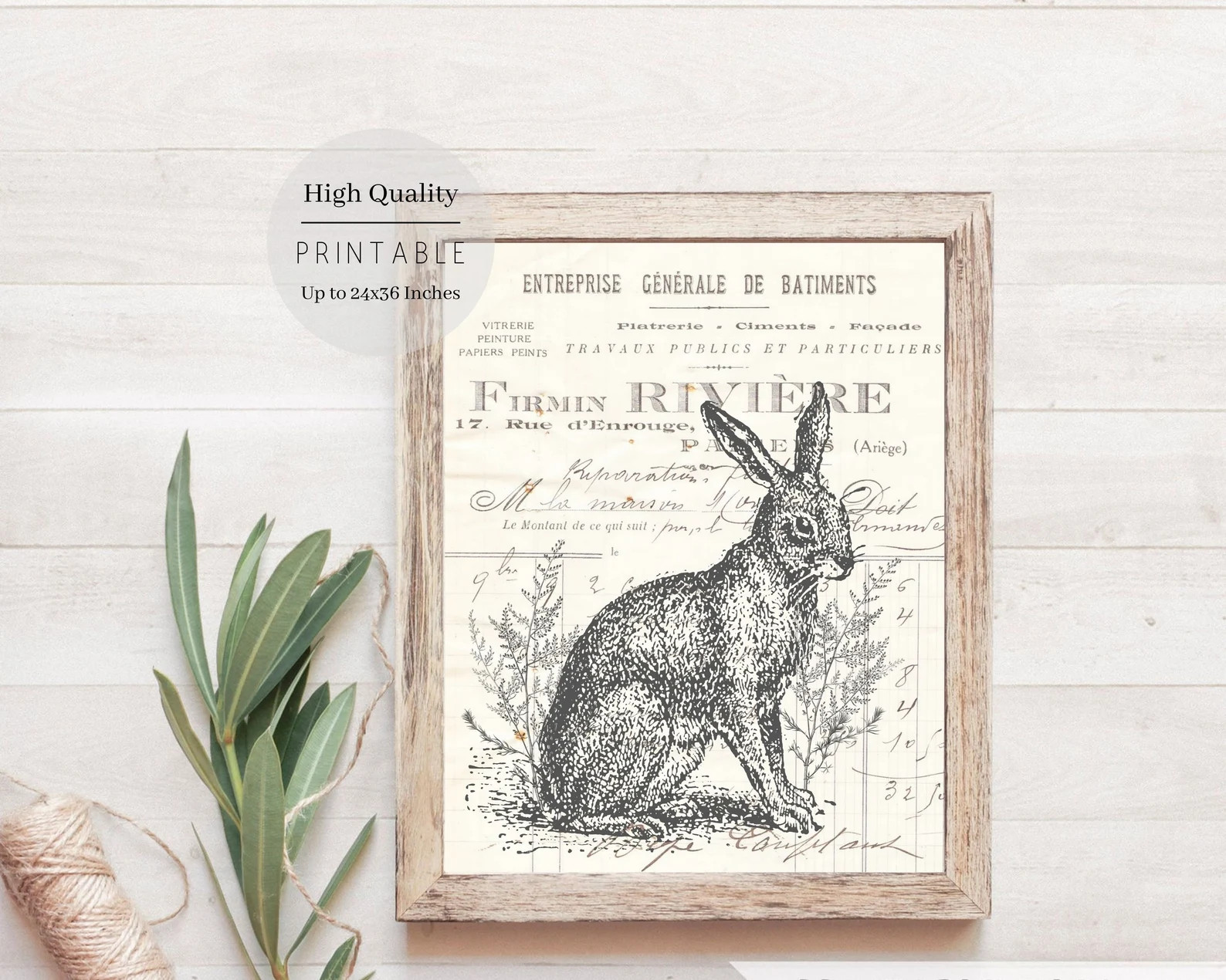 Easter Printable Wall Art Bunny Print Easter Decor Easter - Etsy | Etsy (US)