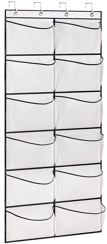 KIMBORA Over The Door Shoe Organizer 12 Large Mesh Pockets Boots Hanging Storage Shoe Rack for Cl... | Amazon (US)