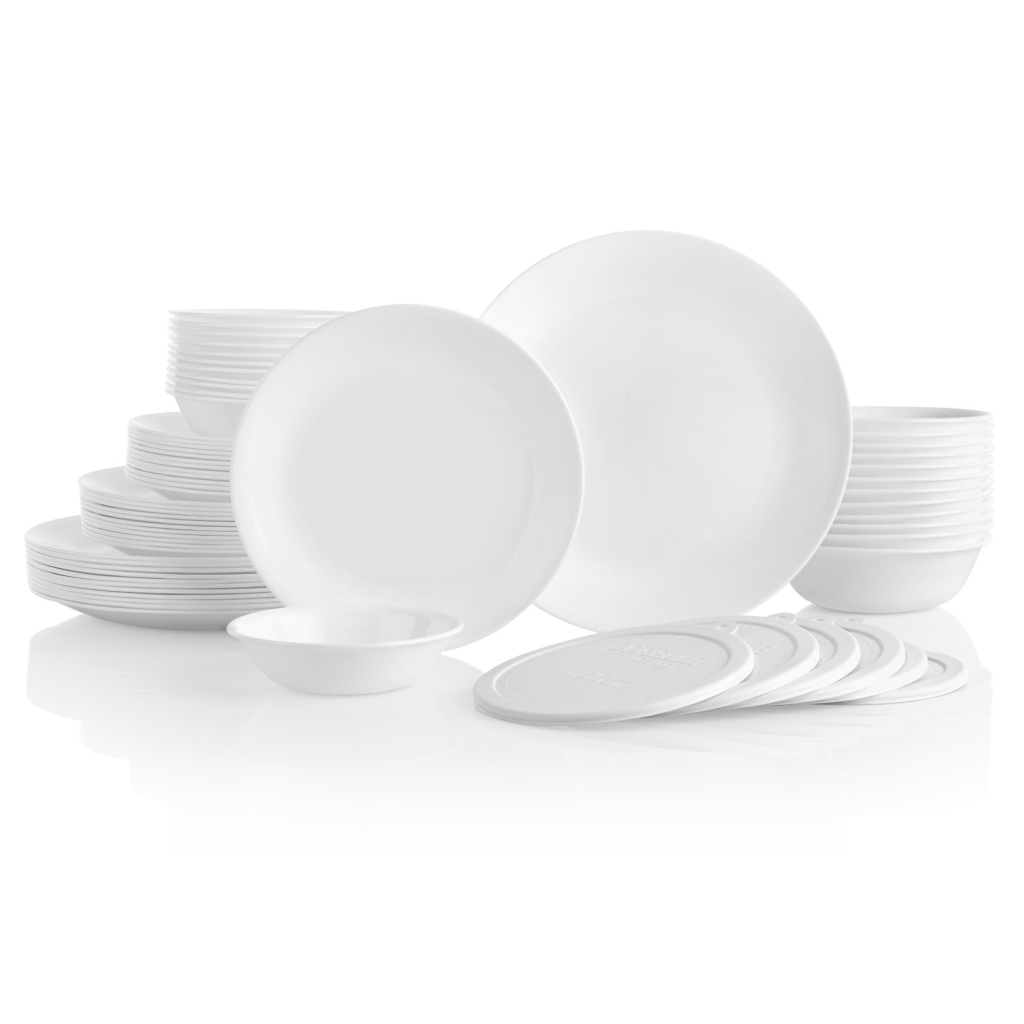 Corelle Classic 66-Piece Winter Frost White Dinnerware Set | Walmart (US)