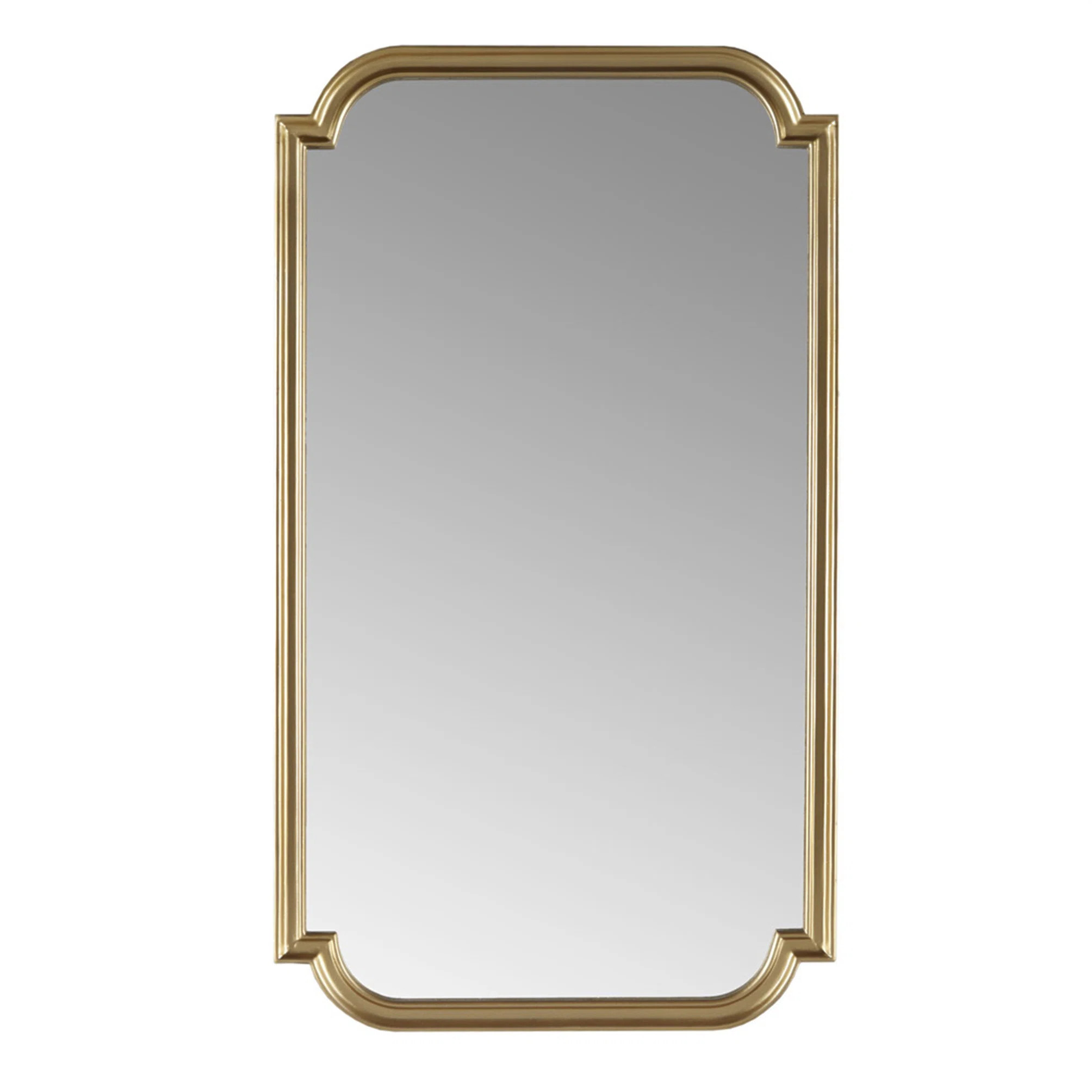 Ebern Designs Gold Scalloped Wood Wall Mirror | Wayfair | Wayfair North America