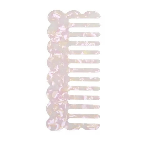 Unique Bargains Wide Tooth Comb Acetate Wide Comb for Curly Hair Thick Hair Wet Hair Light Purple | Walmart (US)