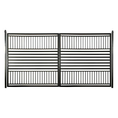 Steel Dual Swing Driveway Gate - Barcelona Style | Wayfair North America