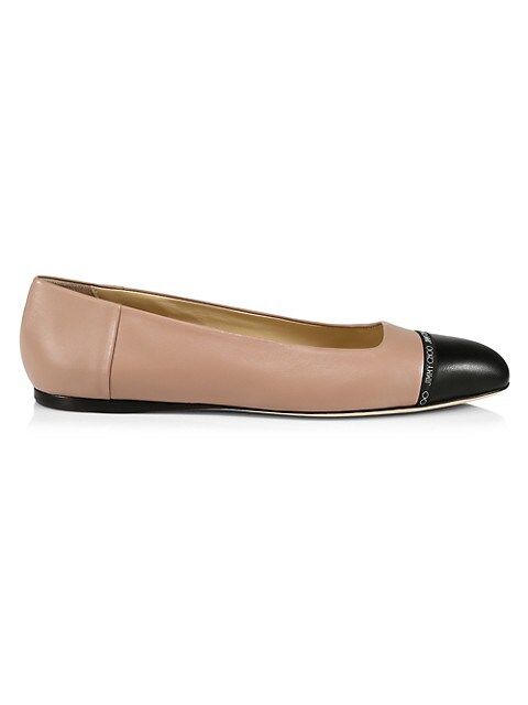 Watson Cap-Toe Leather Ballerina Flats | Saks Fifth Avenue