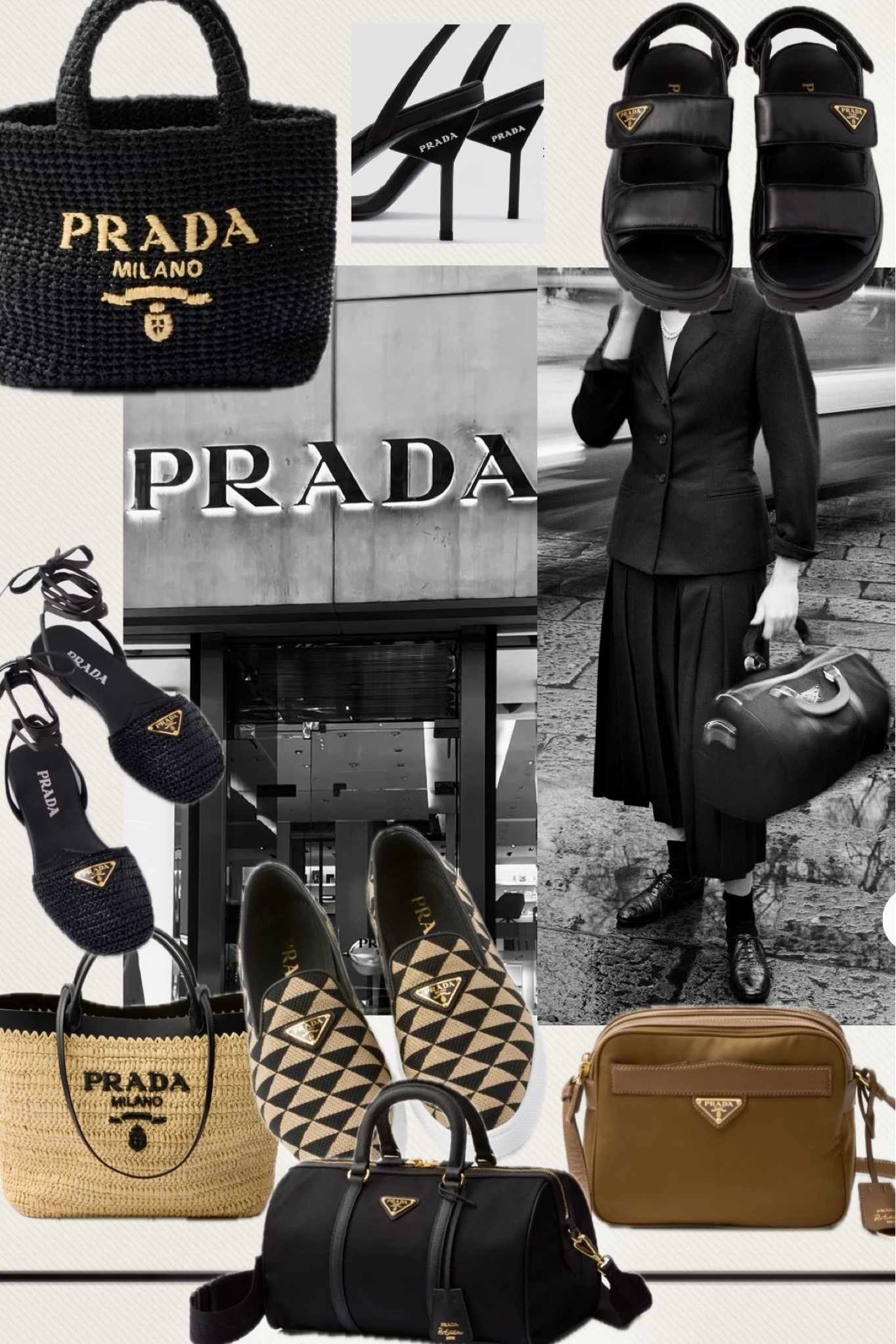 PRADA＊Small crochet and leather クロッシェバッグ＊送料込 PRADA＊Small crochet and leather クロッシェバッグ＊送料込