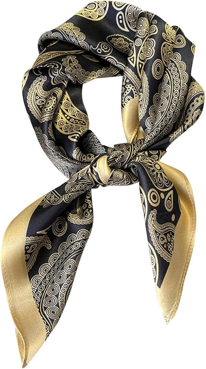 MEISEE 100% Pure Mulberry Silk Scarf 26" Square Scarf Neckerchief Headscarf Breathable Lightweigh... | Amazon (US)