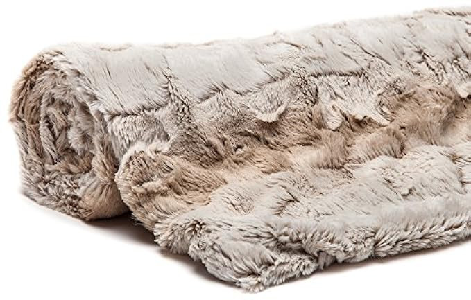 Chanasya Super Soft Fuzzy Fur Elegant Throw Blanket | Faux Fur Falling Leaf Pattern with Fluffy Plus | Amazon (US)