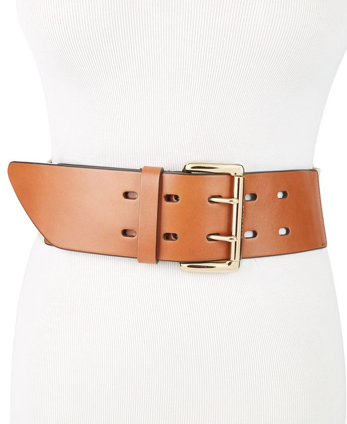 Michael Kors Wide Leather Stretch Belt & Reviews - Belts - Handbags & Accessories - Macy's | Macys (US)
