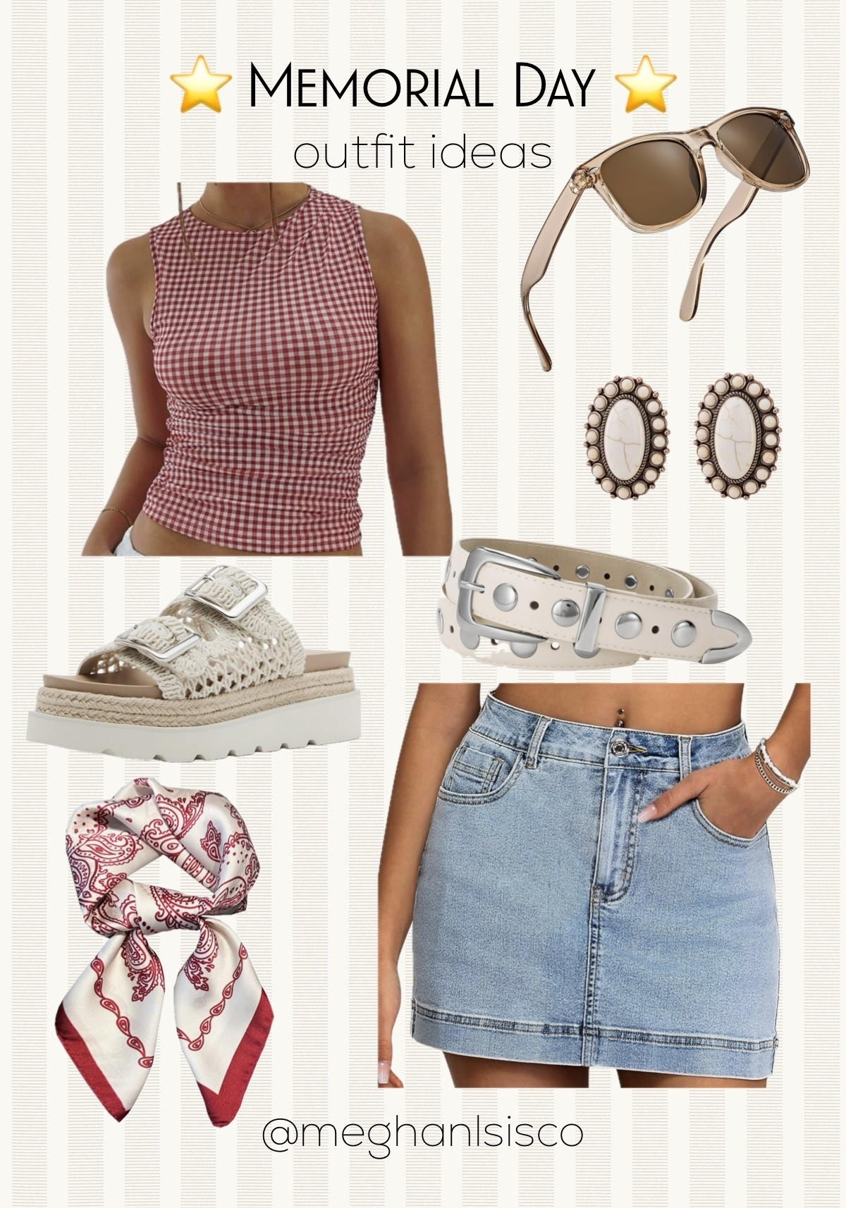 Gingham Print Memorial Day Outfit Idea 🤍

#LTKootd #LTKSeasonal