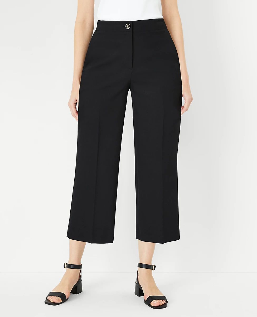 The High Rise Kate Wide Leg Crop Pant in Texture - Curvy Fit | Ann Taylor (US)