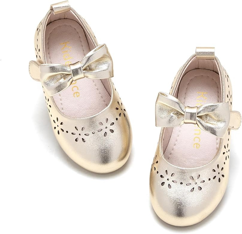 Kiderence Toddler Girls Dress Shoes Little Kids Mary Janes Ballet Flats Toddler | Amazon (US)