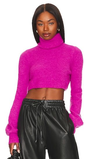 Cesare Cropped Sweater in Bright Magenta | Revolve Clothing (Global)
