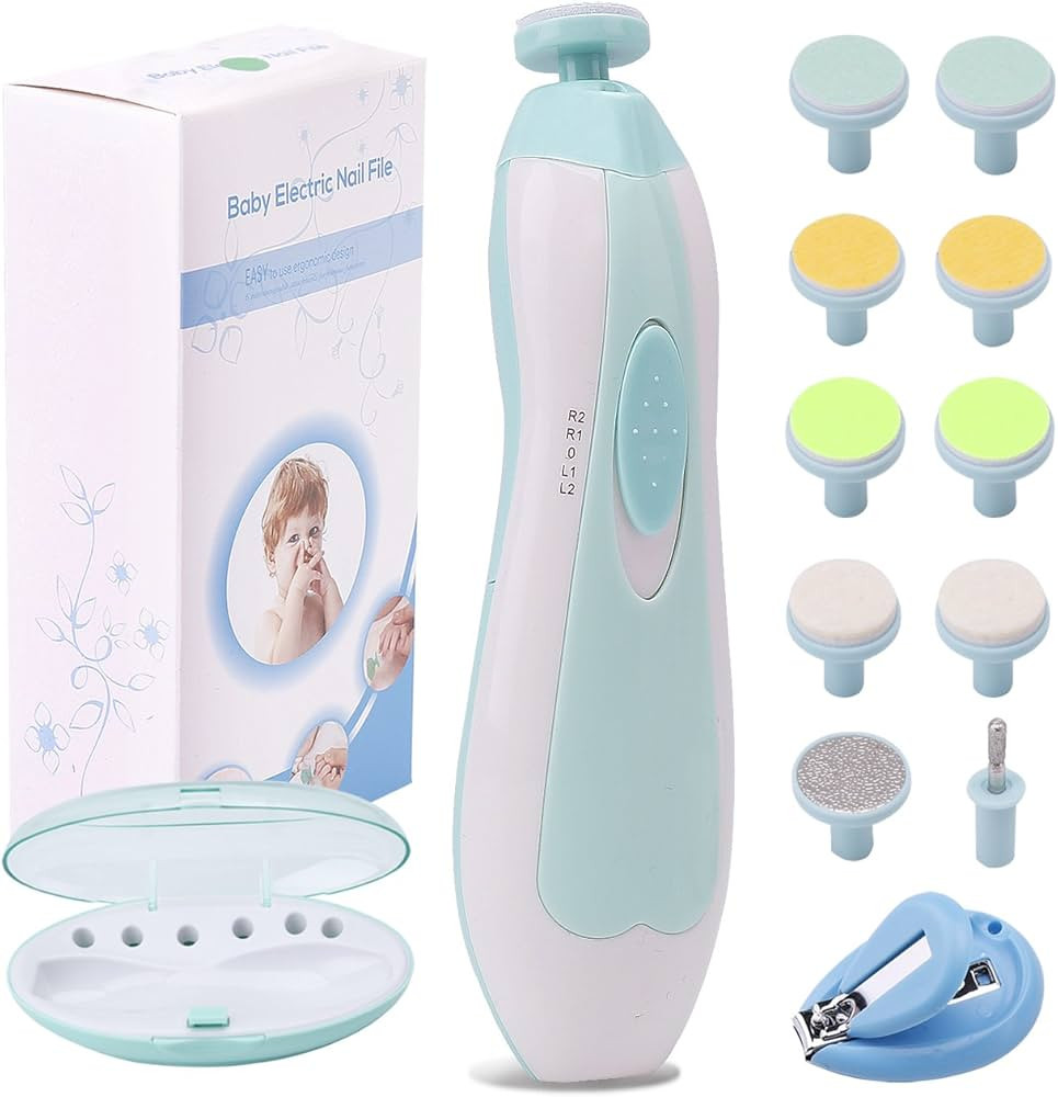 Baby Nail Trimmer Electric Nail File Baby Nail Clippers, Safe Nail Filer Grinder Kit for Newborn ... | Amazon (US)