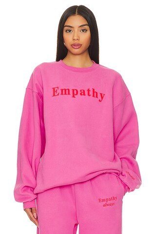 The Mayfair Group Empathy Always Crewneck in Pink from Revolve.com | Revolve Clothing (Global)