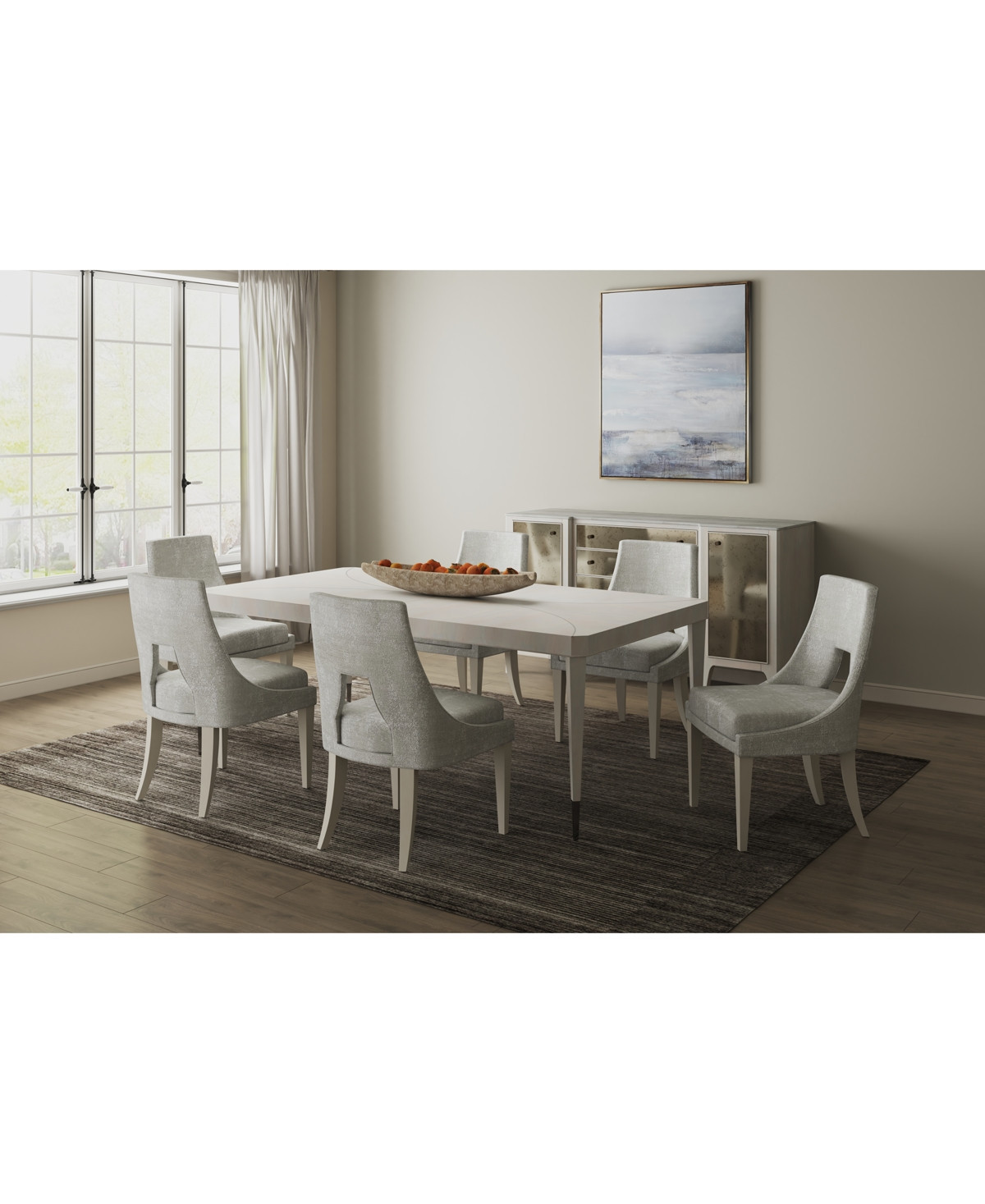 Mezzanine 7-Pc. Dining Set (Rectangular Table & 6 Side Chairs) | Macy's
