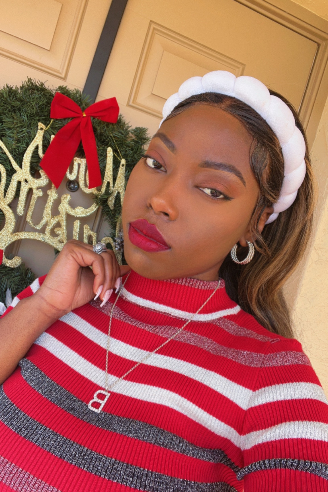 Go bold for the holiday season with a bold hair color, flawless makeup, a red lip, and statement accessories .

#LTKSeasonal #LTKHoliday #LTKBeauty